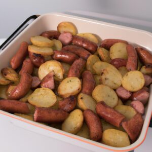 Salsichas Com Batatas / Sausage And Potatoes Na Airfryer