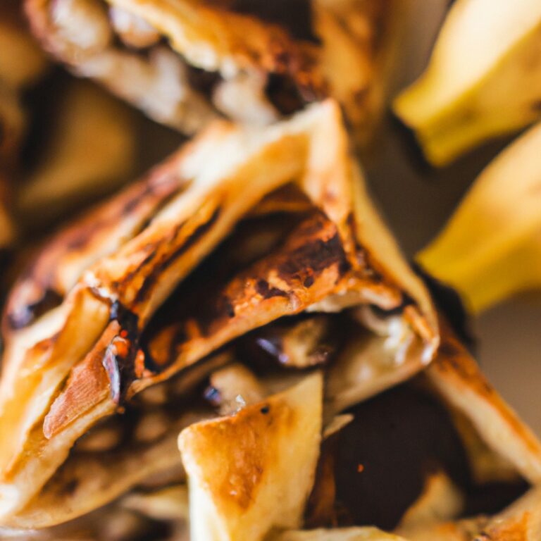 Tortinha De Massa Folhada Com Banana E Chocolate Na Airfryer