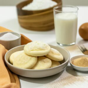 Imagem de sobremesas doces e crocantes, incluindo biscoitos quentes e dourados assados em uma Airfryer.