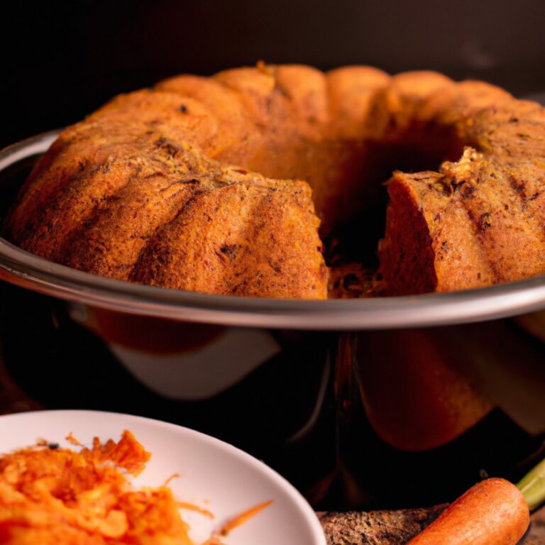 Bolo de Cenoura com Gengibre na Airfryer