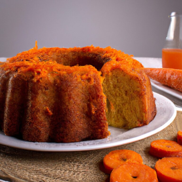 Bolo de Cenoura com Coco Ralado na Airfryer