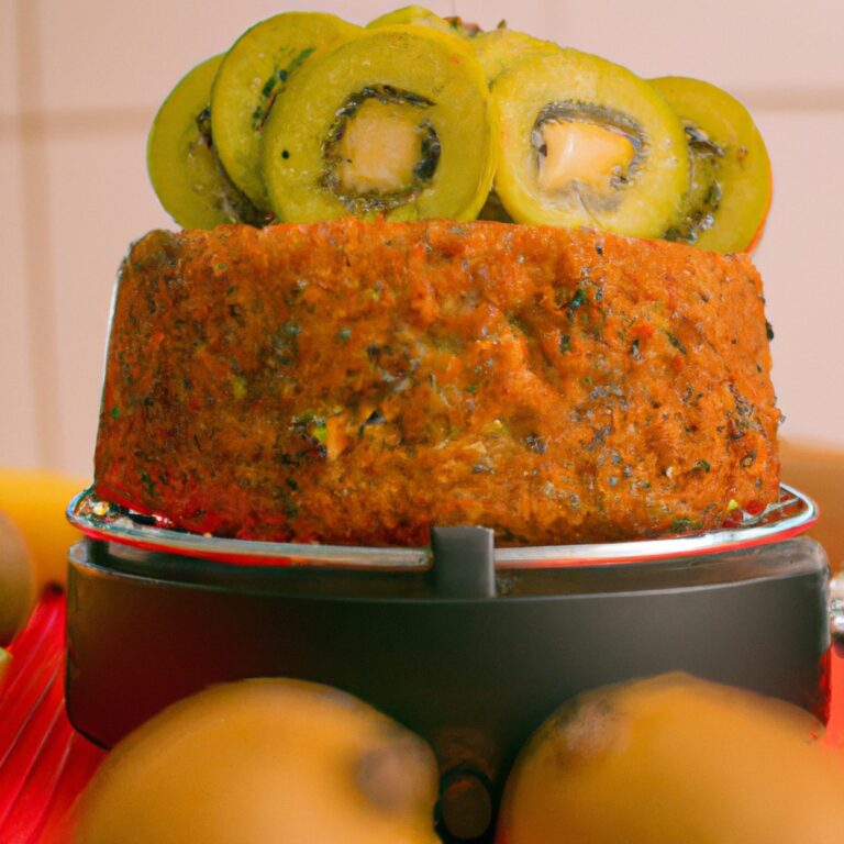 Bolo de Cenoura com Kiwi na Airfryer