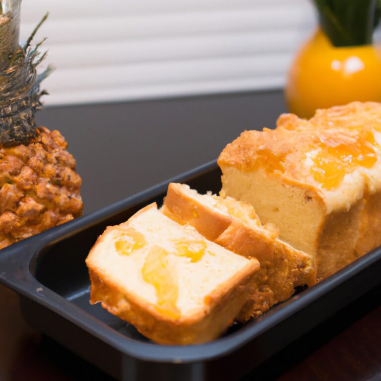 Pudim de Pão com Abacaxi na Airfryer