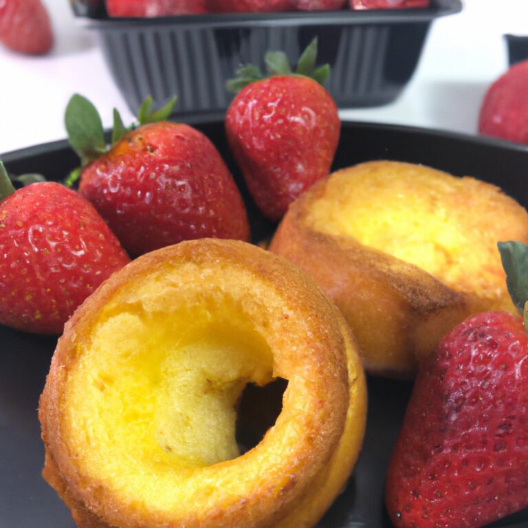Pudim de Pão com Morangos na Airfryer