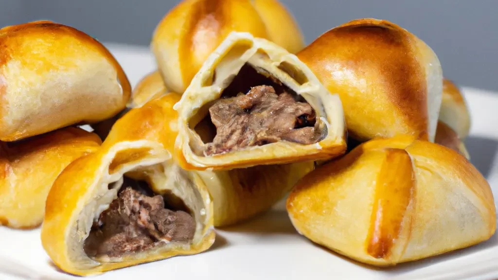 esfiha na airfryer aberta e com recheio de carne uma del cia 8e3cf2bf