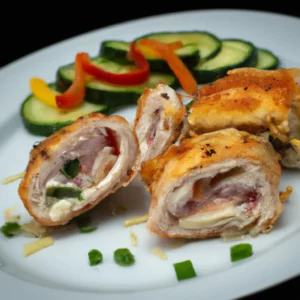 fil de frango recheado com queijo e abobrinha na airfryer 616eb5a5