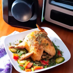 jantar na airfryer frango crocante com legumes mediterr neos 179a7ca1